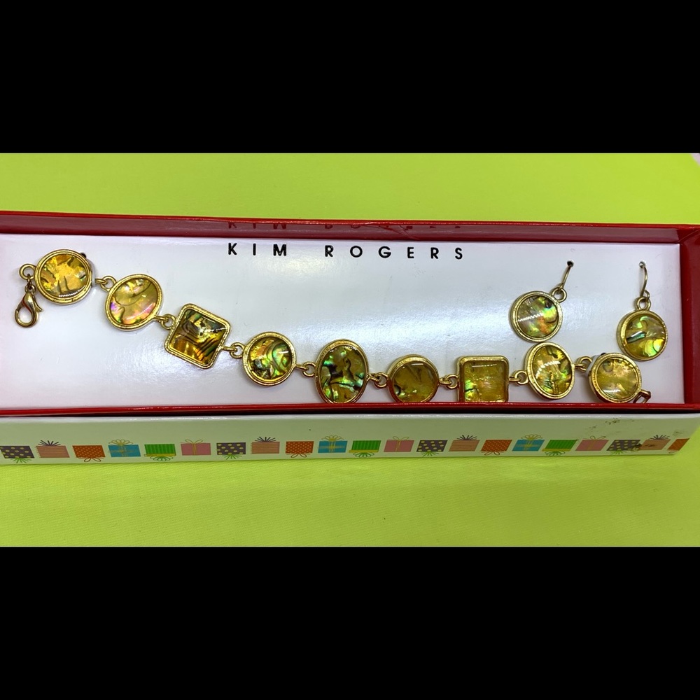 Kim Rogers jewelry bracelet and earrings set